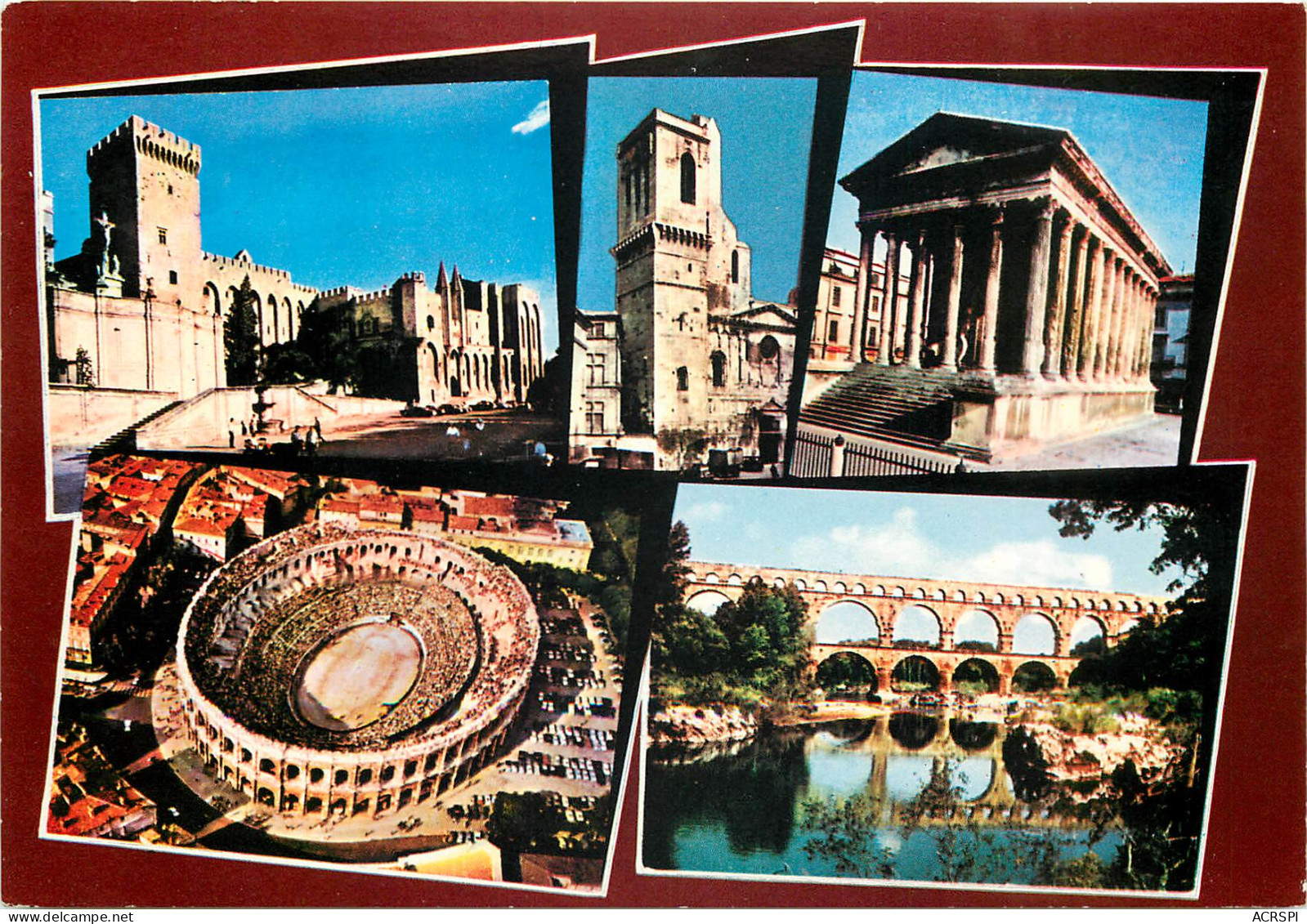 NIMES Le Palais Des Papes La Cathedrale La Maison Carree 3(scan Recto-verso) MD2541 - Nîmes