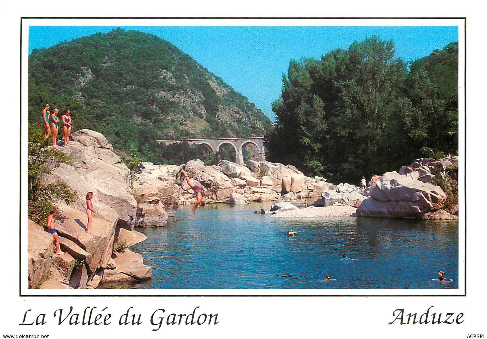 ANDUZE Baignade Dans Le Gardon Au Camping De L Arche 4(scan Recto-verso) MD2541 - Anduze