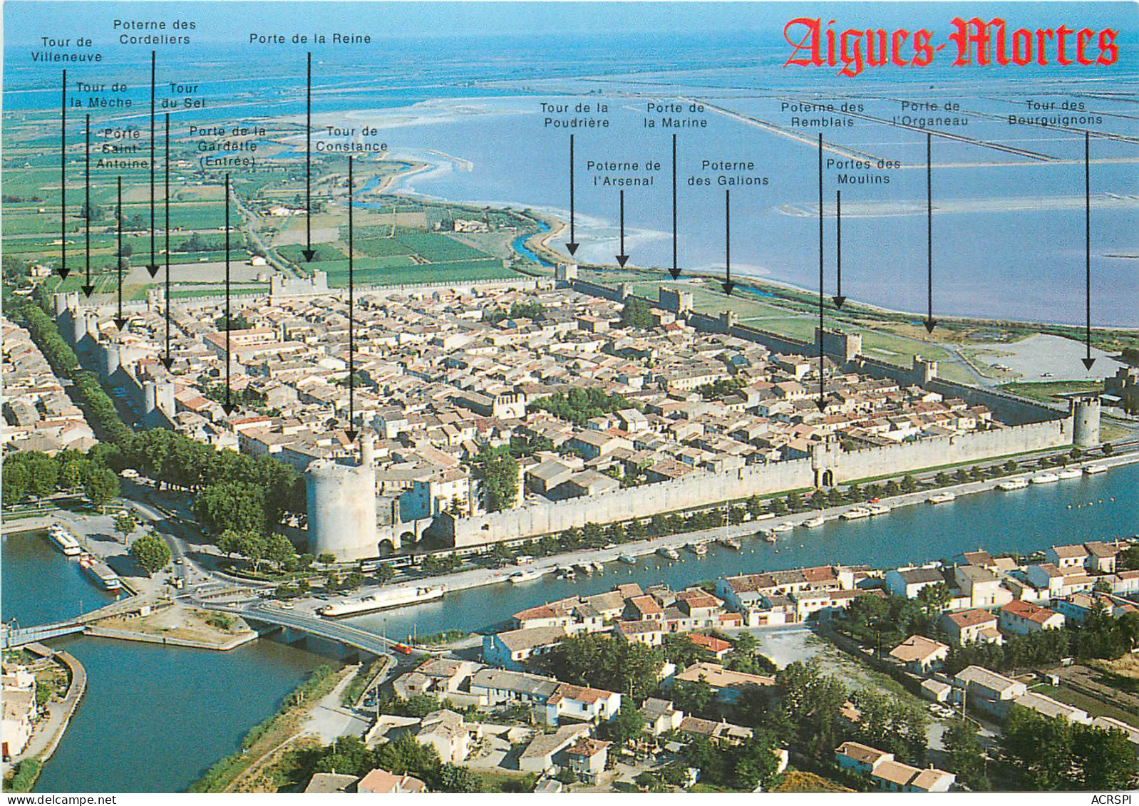 AIGUES MORTES Cite Medievale 10(scan Recto-verso) MD2542 - Aigues-Mortes