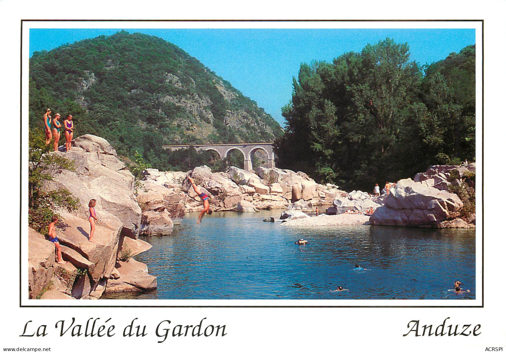 ANDUZE Baignade Dans Le Gardon Au Camping De L Arche 3(scan Recto-verso) MD2543 - Anduze