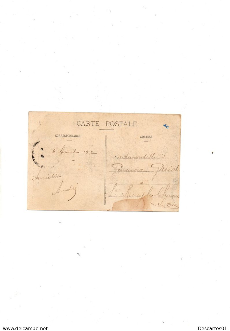 C P A  ANIMEE  FACTEUR DANS LES LANDES SUR ECHASSES  CIRCULEE  6 AOUT 1912 - Other & Unclassified