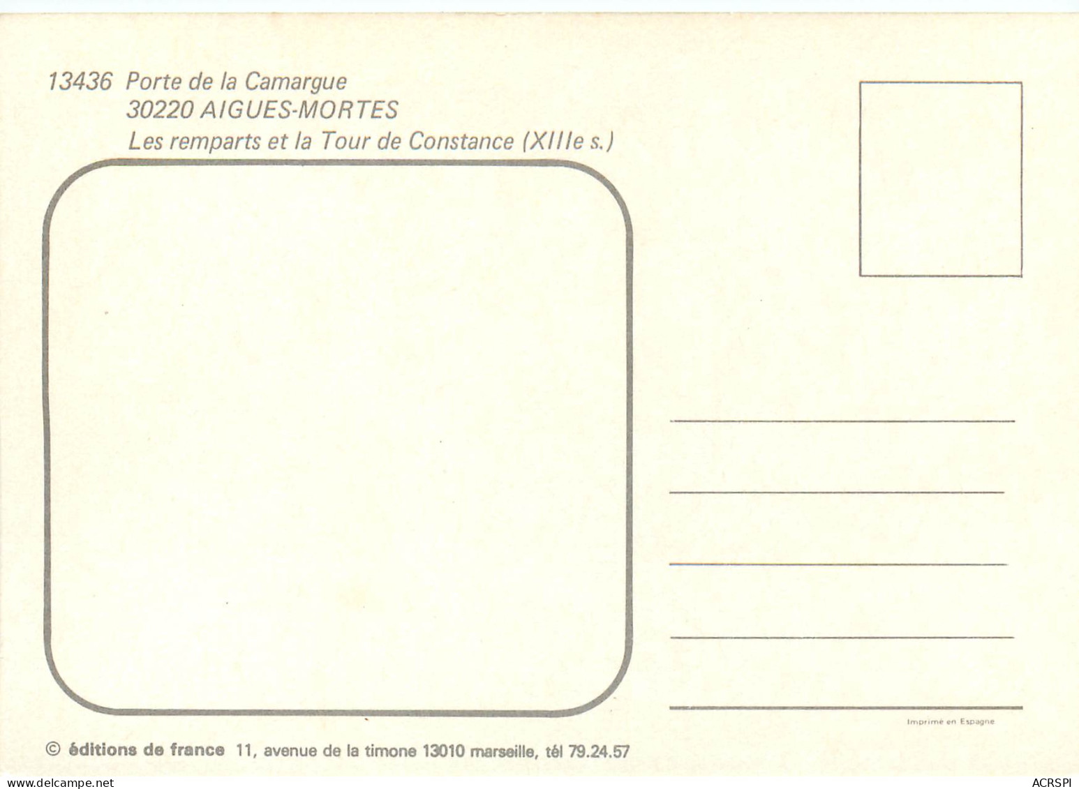 AIGUES MORTES Les Remparts Et La Tour De Constance 17(scan Recto-verso) MD2543 - Aigues-Mortes