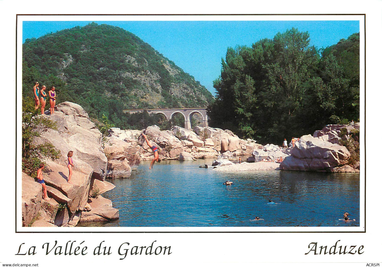 ANDUZE Baignade Dans Le Gardon Au Camping De L Arche 18(scan Recto-verso) MD2544 - Anduze