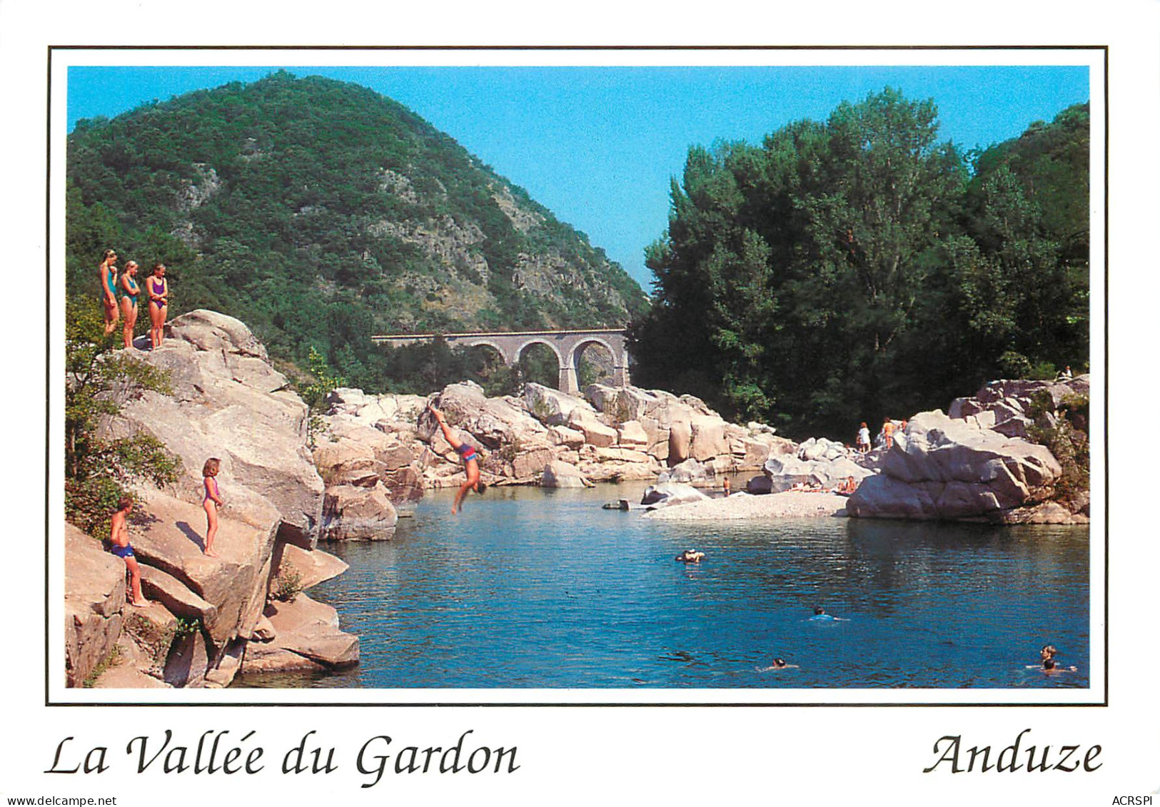 ANDUZE Baignade Dans Le Gardon Au Camping De L Arche 24(scan Recto-verso) MD2544 - Anduze