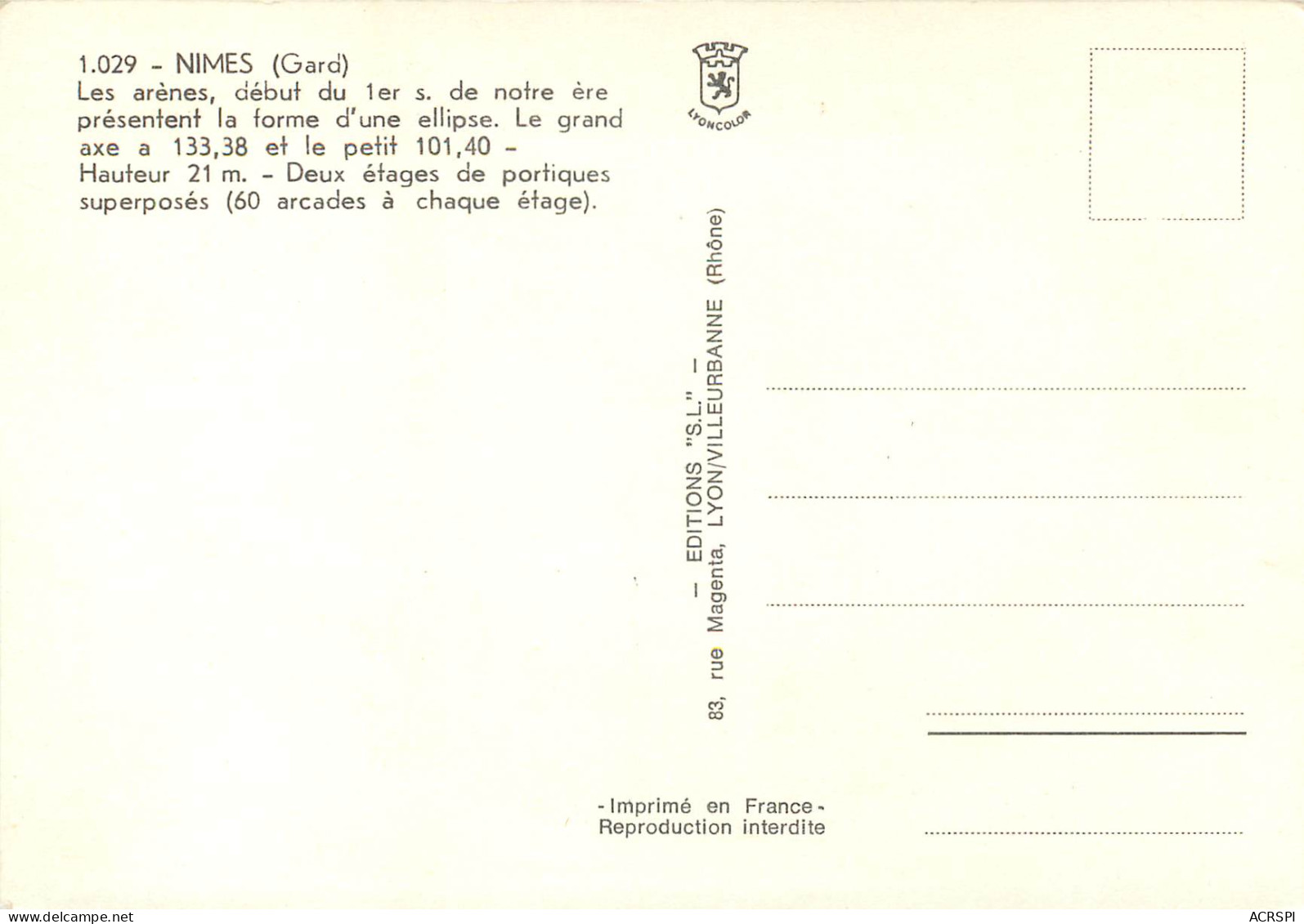 NIMES Les Arenes Debut Du 1er S  21(scan Recto-verso) MD2545 - Nîmes