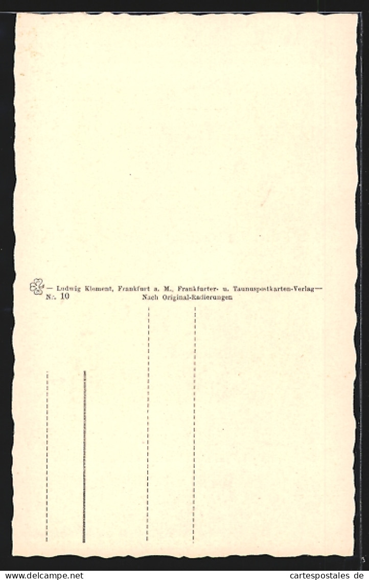 Künstler-AK Alt-Frankfurt, Domblick Vom Römerberg  - Frankfurt A. Main