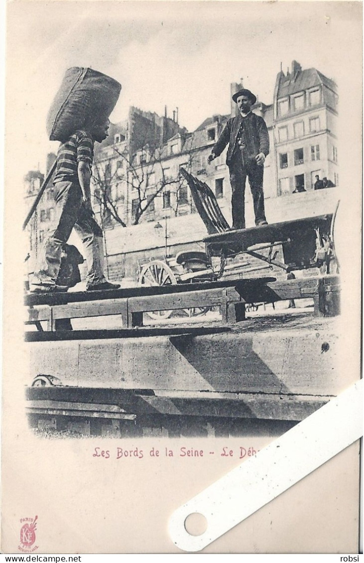 75 Petits Métiers,  " à La Palette Rouge" , Les Bords De La Seine, Le Débardeur,  D4005 - The River Seine And Its Banks