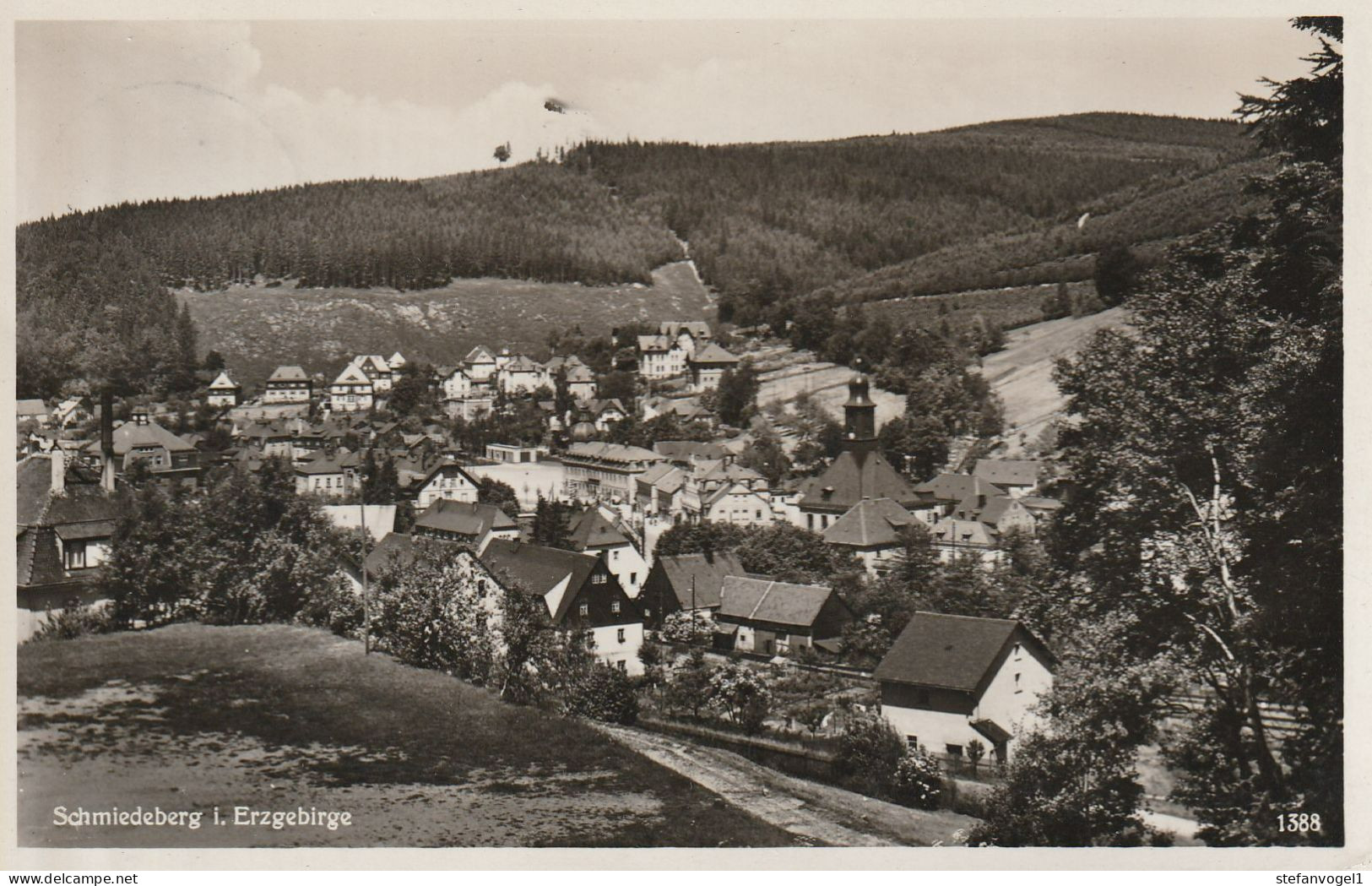 Schmiedeberg   Gel. 1937  Ortspartie - Schmiedeberg (Erzgeb.)
