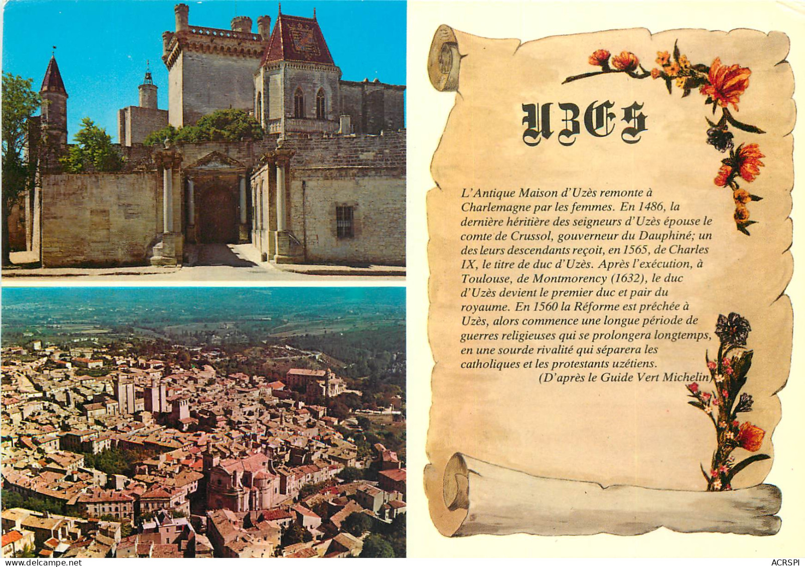 UZES Entree Du Chateau Ducal Tour Octogonale 20(scan Recto-verso) MD2547 - Uzès