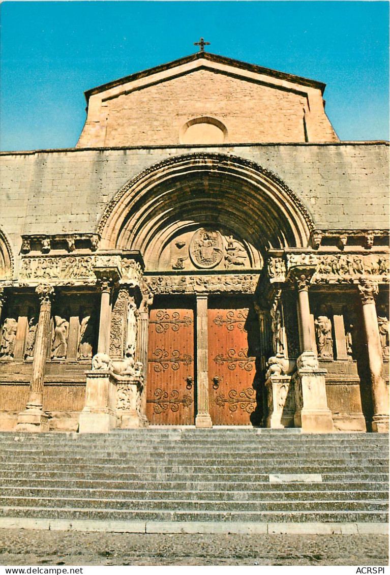 SAINT GILLES Le Portail Centrale De L Eglise Abbatiale 13(scan Recto-verso) MD2548 - Saint-Gilles