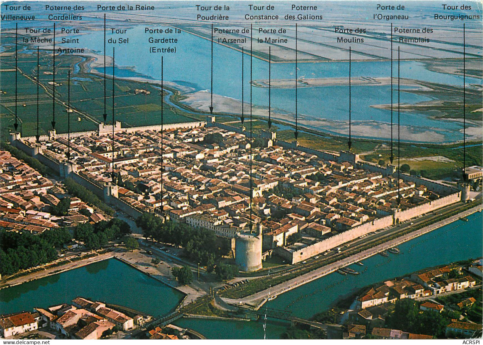 AIGUES MORTES Vue Aerienne 17(scan Recto-verso) MD2548 - Aigues-Mortes