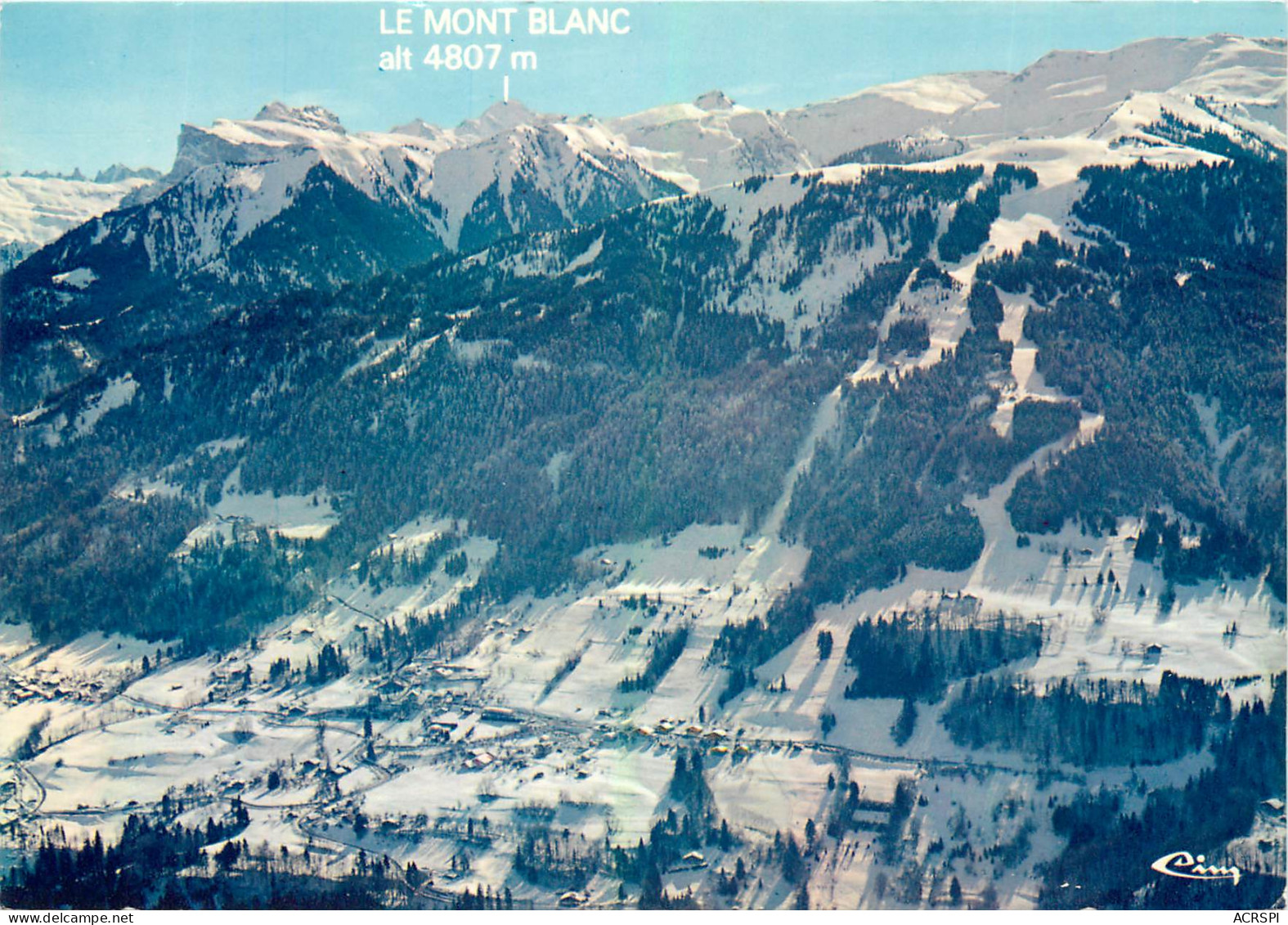 SAMOENS Vue Panoramique Aerienne Le Plateau Des Saix Au Fond Le Mont Blanc 23(scan Recto-verso) MD2551 - Samoëns