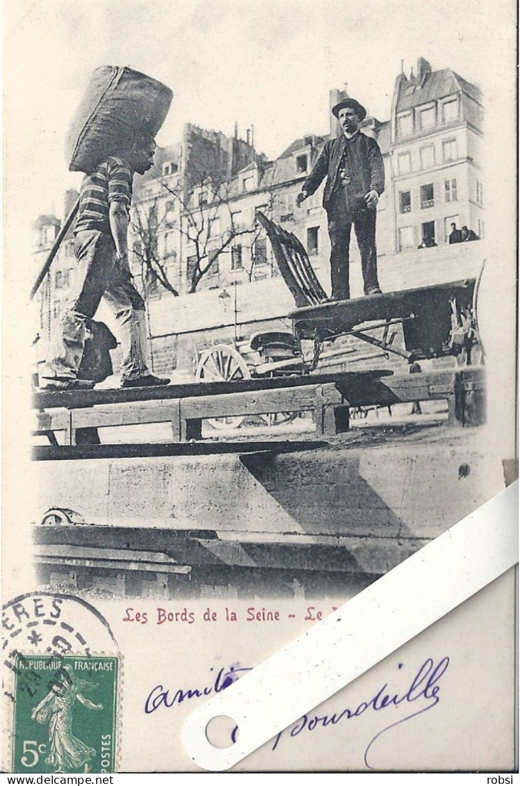 75 Petits Métiers,  " à La Palette Rouge" , Les Bords De La Seine, Le Débardeur,  D4007 - La Seine Et Ses Bords