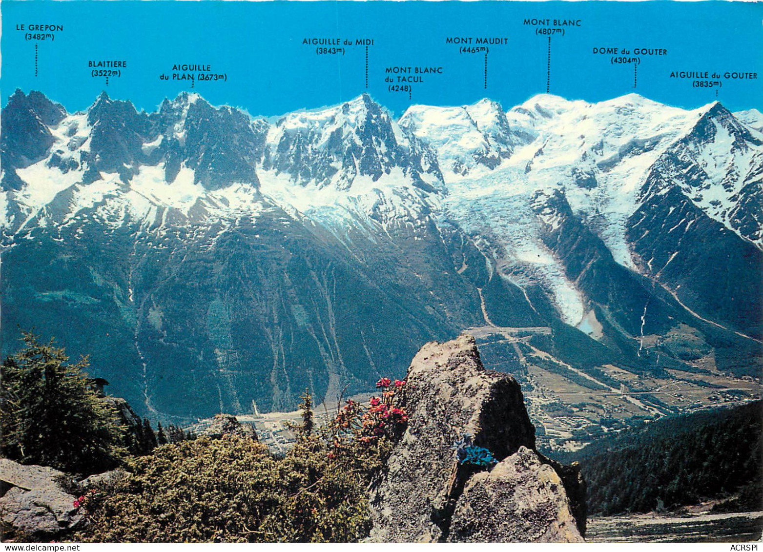 CHAMONIX MONT BLANC  Le Massif Du Mont Blanc Vu Du Sommet Du Brevent 10(scan Recto-verso) MD2552 - Chamonix-Mont-Blanc