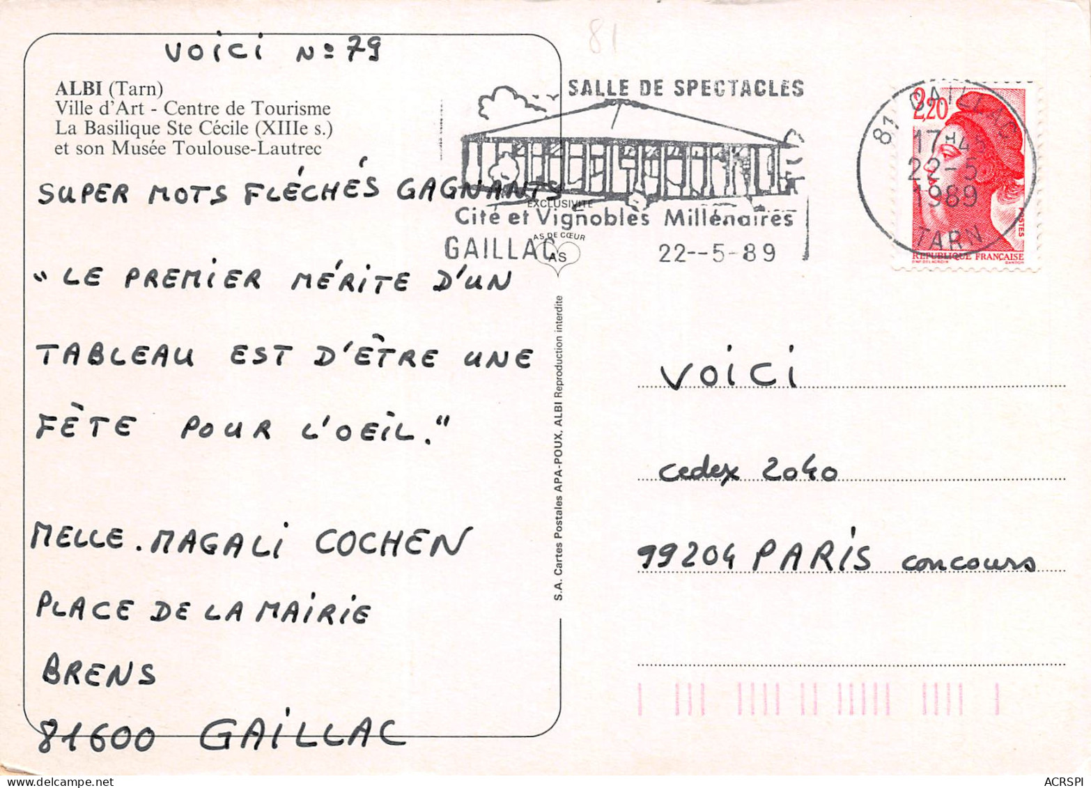 ALBI  Ville D'art  28  (scan Recto Verso)MD2552TER - Albi