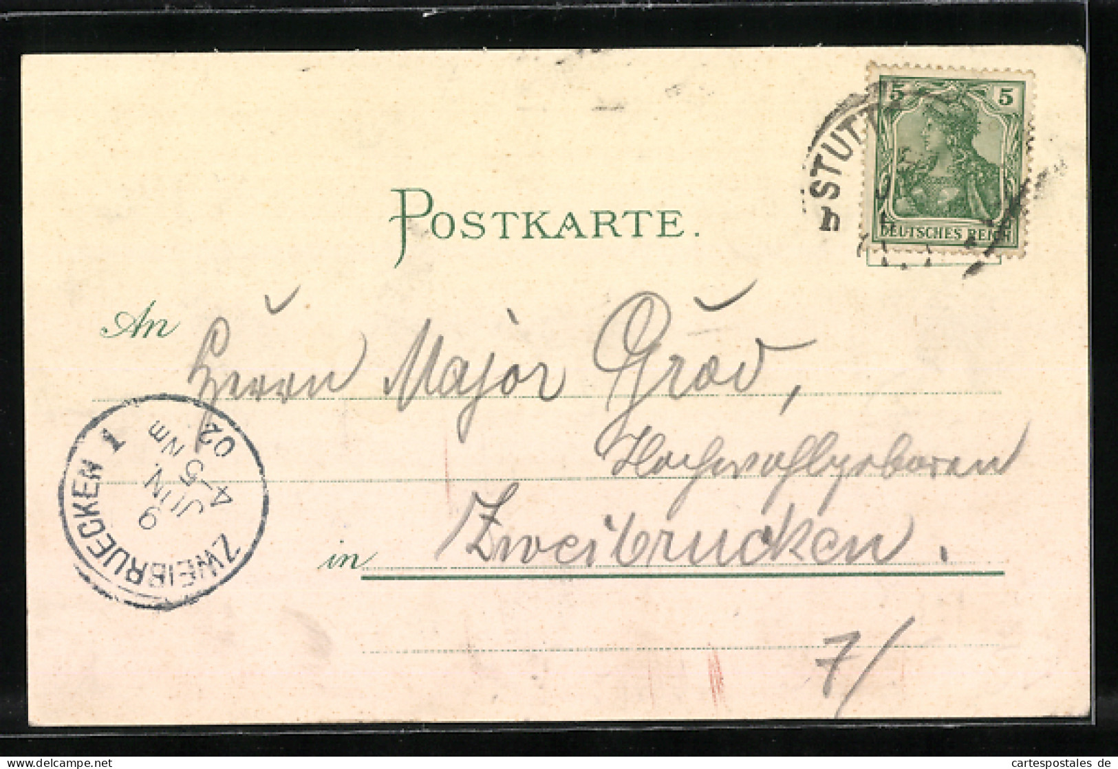 Lithographie Stuttgart, Anlasskarte Jubiläum Des Schwäb. Kriegerbundes 1902, Teilansicht Aus Der Vogelschau, Wappen  - Stuttgart