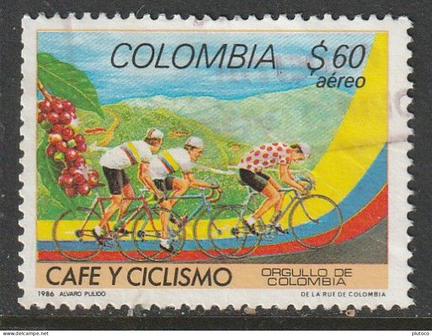 COLOMBIA, USED STAMP, OBLITERÉ, SELLO USADO - Colombie