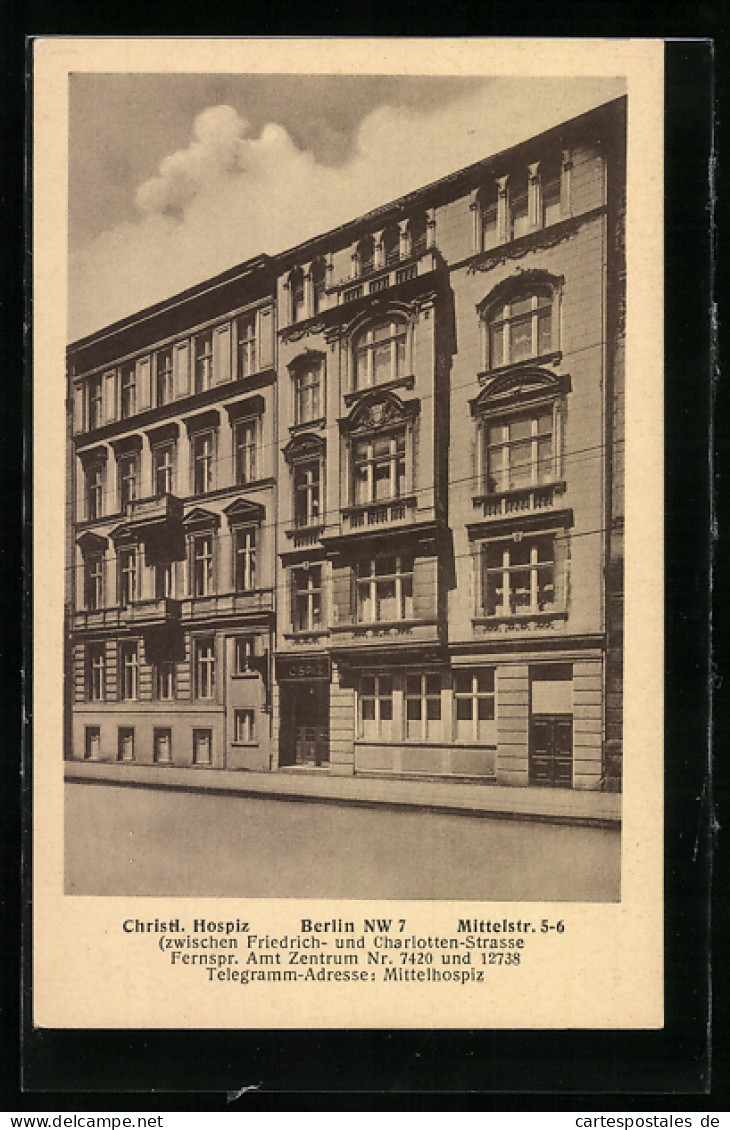 AK Berlin, Christl. Hospiz, Mittelstrasse 5-6  - Mitte