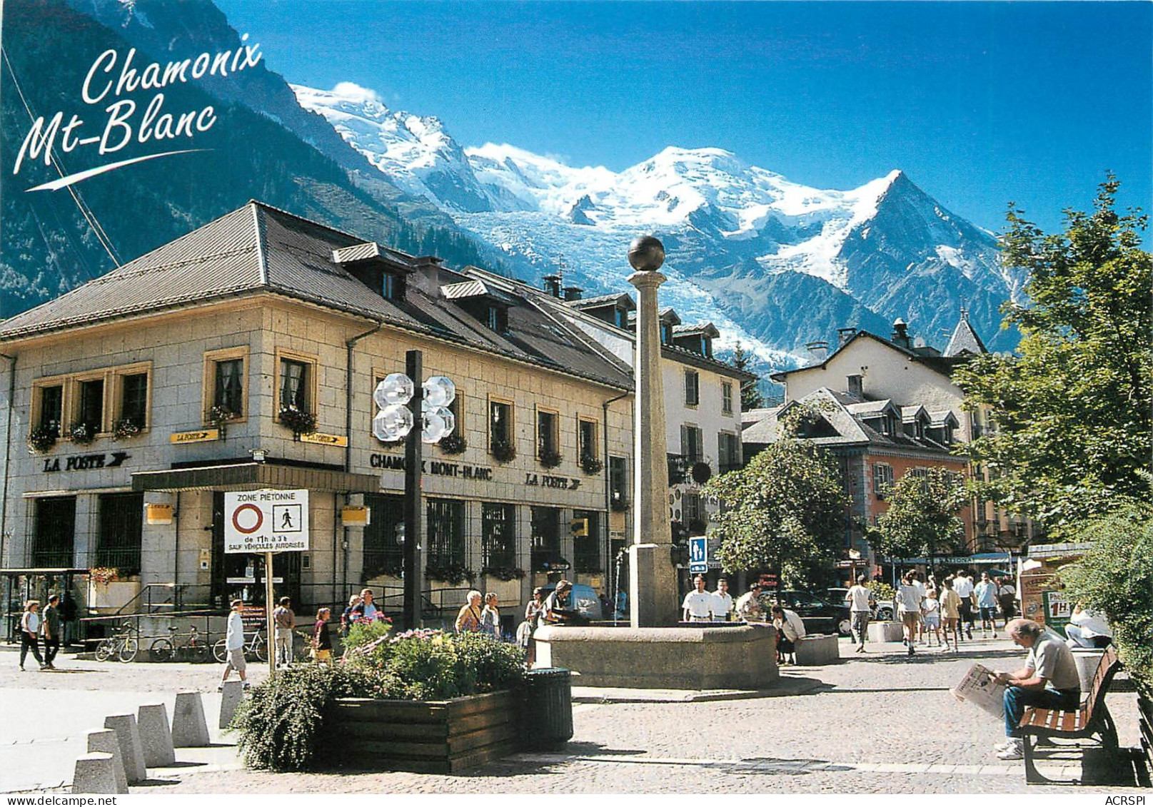 CHAMONIX MT BLANC Promenade Pietonne Place De La Poste Et Le Massif Du Mt Blanc 5(scan Recto-verso) MD2554 - Chamonix-Mont-Blanc