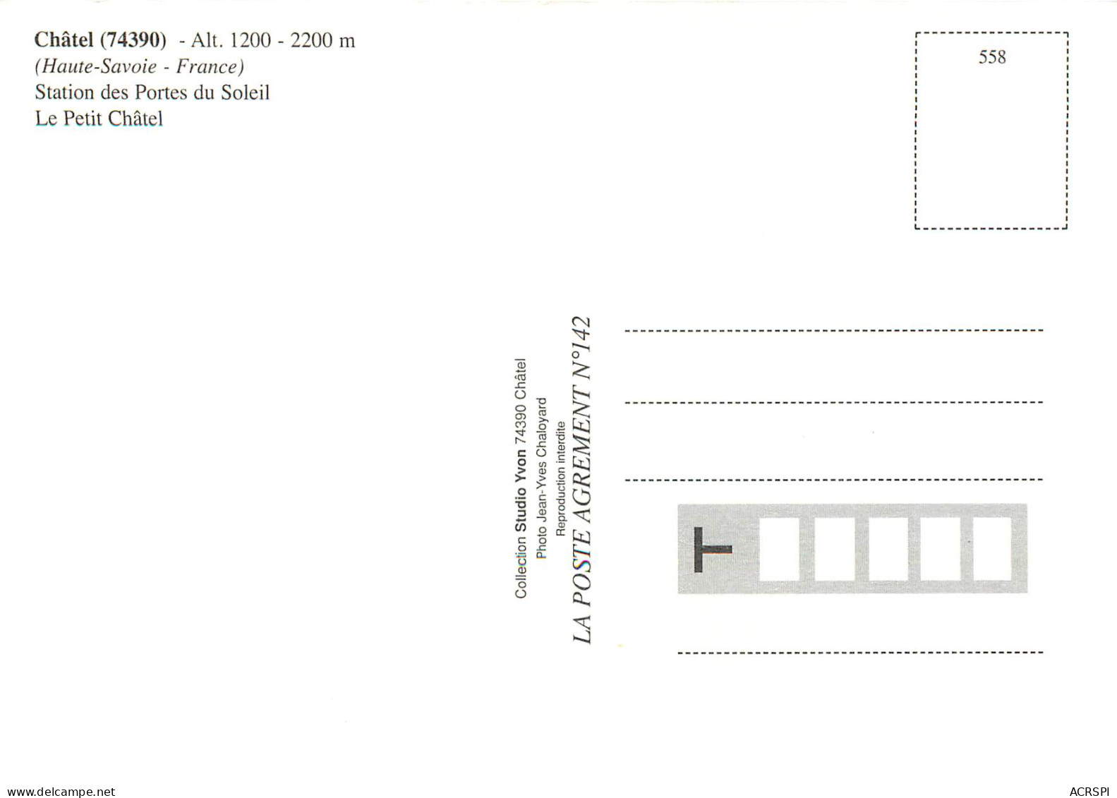 CHATEL Station Des Portes Du Soleil Le Petit Chatel 27(scan Recto-verso) MD2555 - Châtel