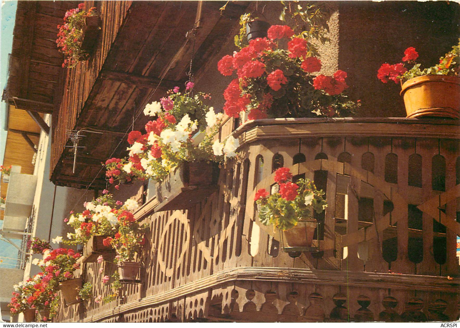 VAL D ABONDANCE Typique Balcon Fleuri A La Chapelle D Abondance 2(scan Recto-verso) MD2558 - Abondance