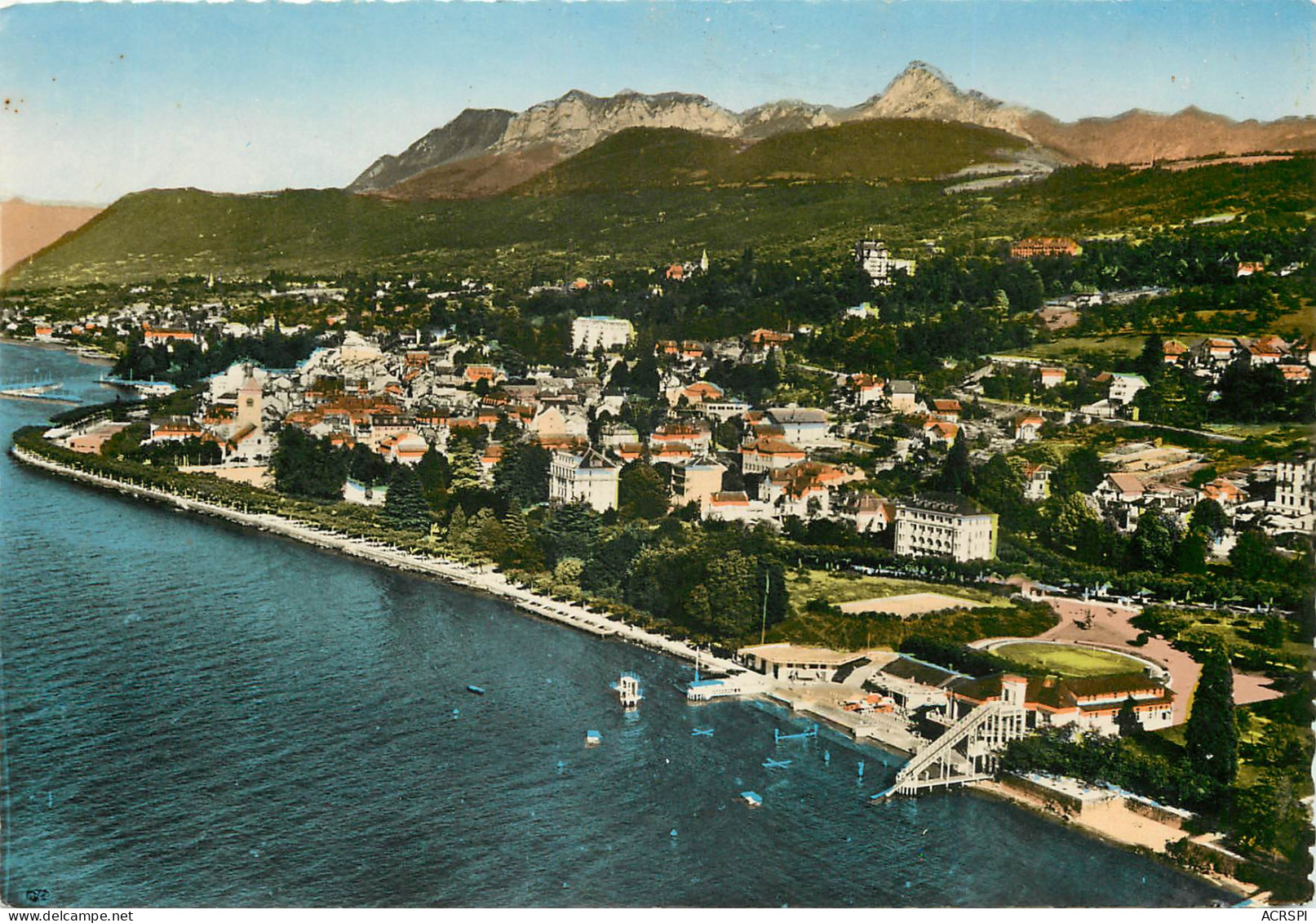 EVIAN LES BAINS La Plage La Ville Et La Dent D Oche 26(scan Recto-verso) MD2559 - Evian-les-Bains