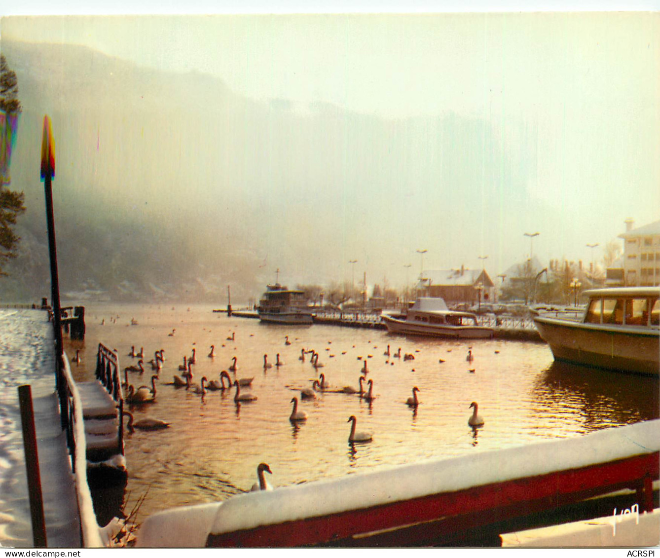 ANNECY Le Lac Sous La Neige Et Au Fond Le Mont Veyrier 10(scan Recto-verso) MD2568 - Annecy