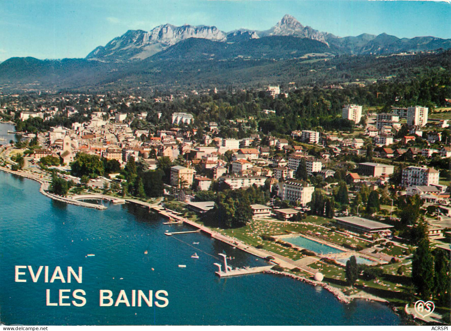 EVIAN LES BAINS Vue Aerienne Du Centre Nautique 14(scan Recto-verso) MD2568 - Evian-les-Bains