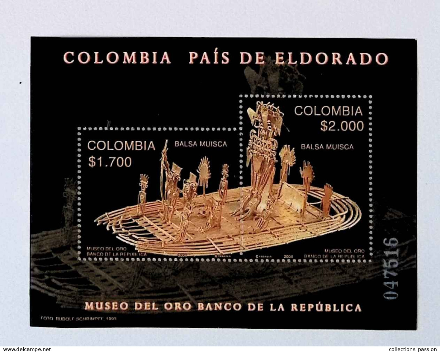 CL, Blocs-feuillets, Block, Colombie, Colombia, Pais De Eldorado, 2004, Museo Del Oro Banco De La Republica - Colombia