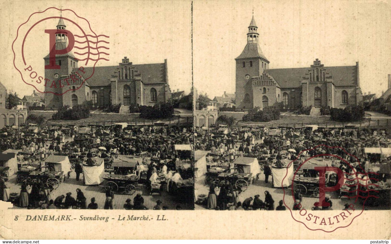 DINAMARCA. DENMARK. Svendborg Le Marché Market. STERO. ESTEROSCOPICA - Dänemark