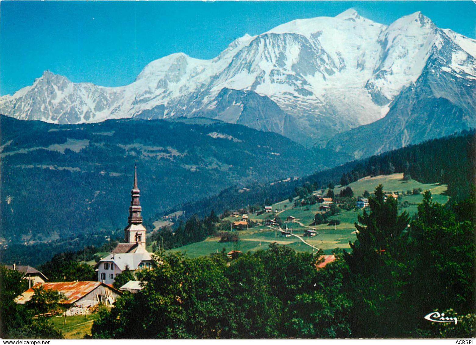 COMBLOUX L Eglise Et Le Mont Blanc 6(scan Recto-verso) MD2573 - Combloux