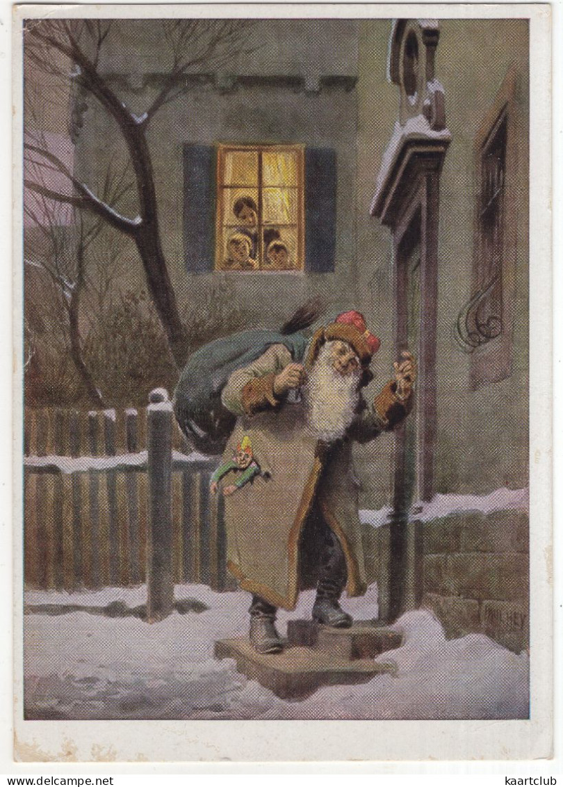 'Der Nikolaus Kommt' - Paul Heu -  (Deutschland) - F.A. Ackermanns Kunstverlag, München 6175 - Saint-Nicolas