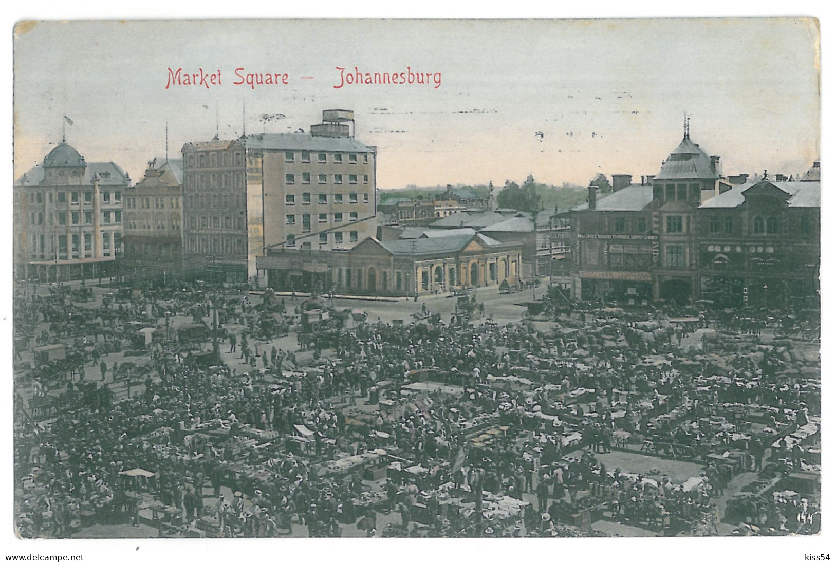 A 100 - 13806 JOHANNESBURG, Market - Old Postcard - Used - 1909 - Afrique Du Sud