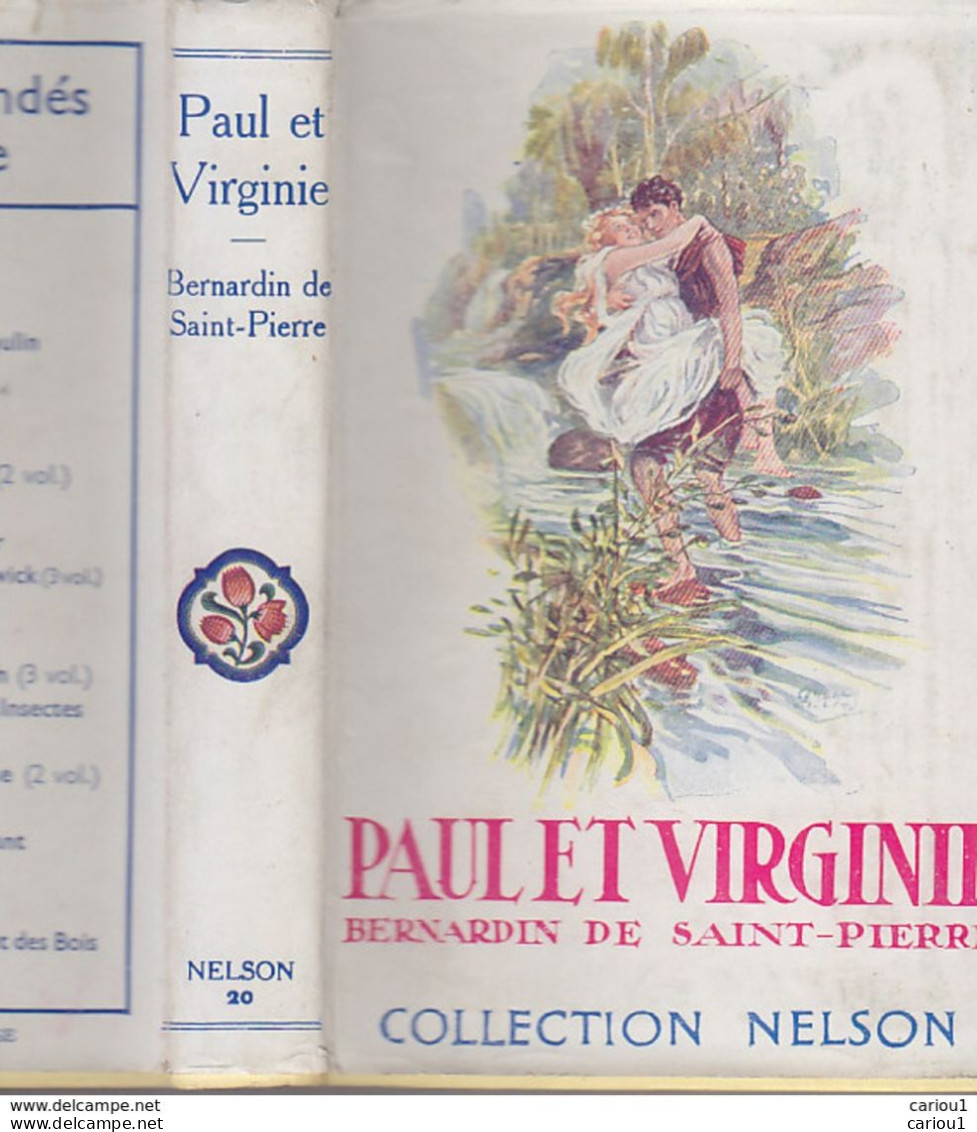 C1 Bernadin De Saint Pierre PAUL ET VIRGINIE Collection NELSON Jaquette ILE MAURICE Port Inclus France - 1901-1940