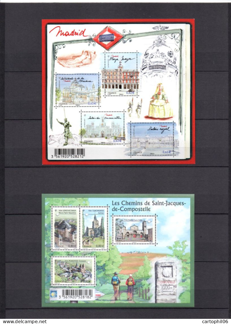 - FRANCE Année 2013 - 21 Timbres + 7 Feuillets Neufs ** MNH - VALEUR FACIALE 42,90 € - - Unused Stamps
