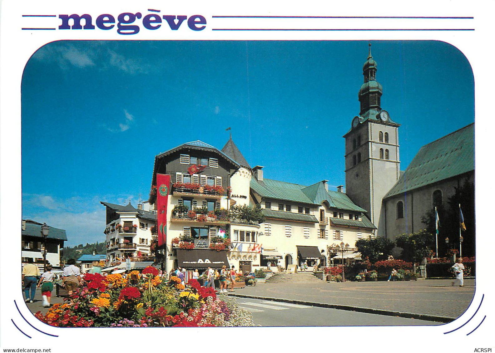 MEGEVE La Place De L Eglise 13(scan Recto-verso) MD2577 - Megève