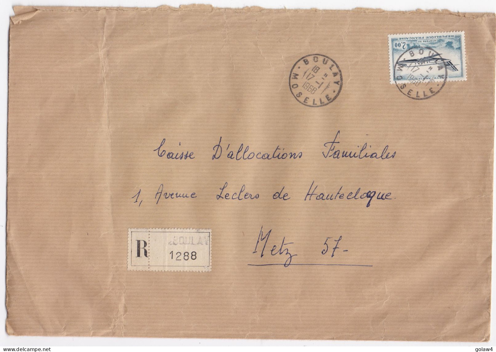 36940# LOT 15 LETTRES FRANCHISE PARTIELLE RECOMMANDE Obl 57 BOULAY MOSELLE 1967 1968 Pour METZ 57 - Covers & Documents