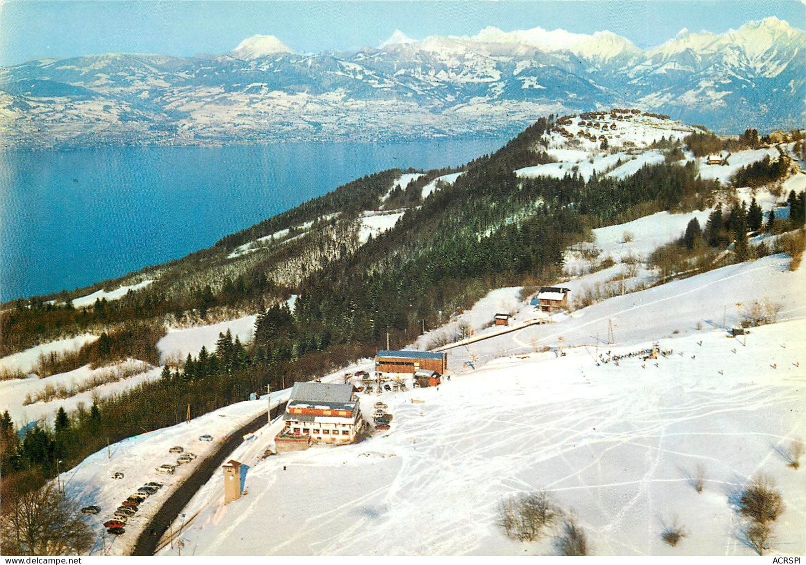 THOLLON LES MEMISES Les Champs De Ski Le Lac Leman Et Les Montagnes Suisses 20(scan Recto-verso) MD2579 - Thollon