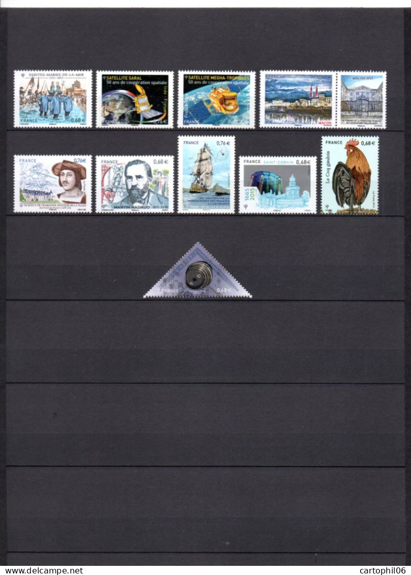 - FRANCE Années 2014/15 - 28 Timbres + 1 Feuillet Neufs ** MNH - VALEUR FACIALE 29,50 € - - Neufs