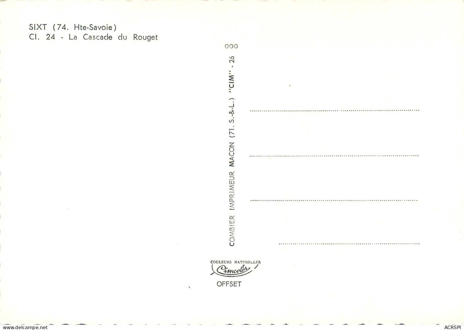 LA CASCADE DU ROUGET 10(scan Recto-verso) MD2580 - Autres & Non Classés