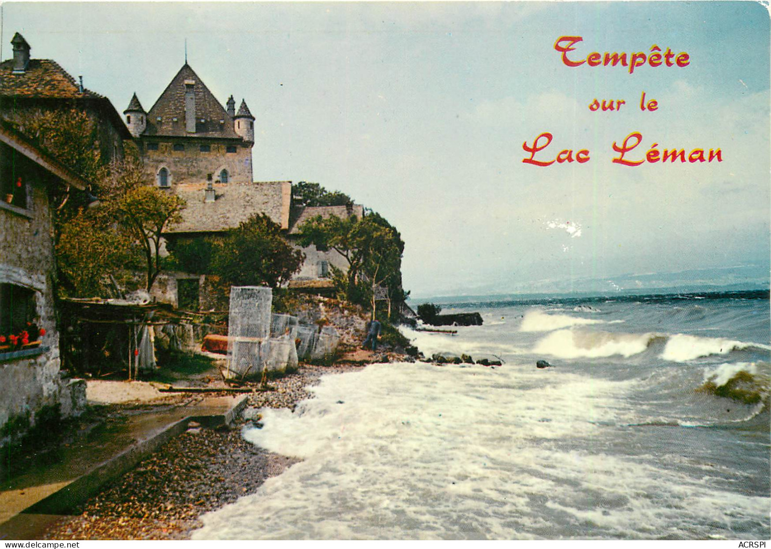 LE LAC LEMAN Tempete A Yvoire 15(scan Recto-verso) MD2580 - Autres & Non Classés