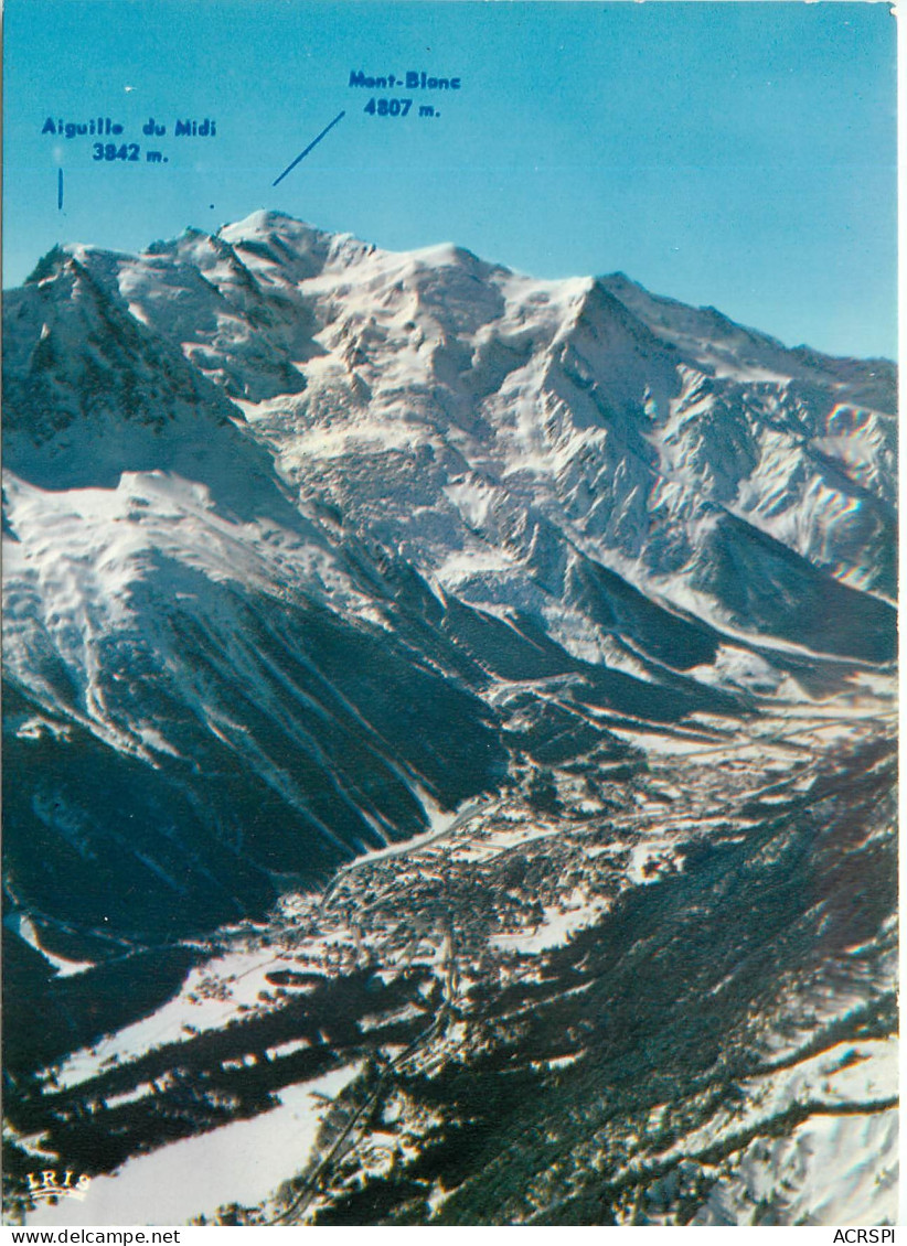 CHAMONIX MONT BLANC  La Station En Hiver Panorama Sur L Aiguille Du Midi 25(scan Recto-verso) MD2580 - Chamonix-Mont-Blanc