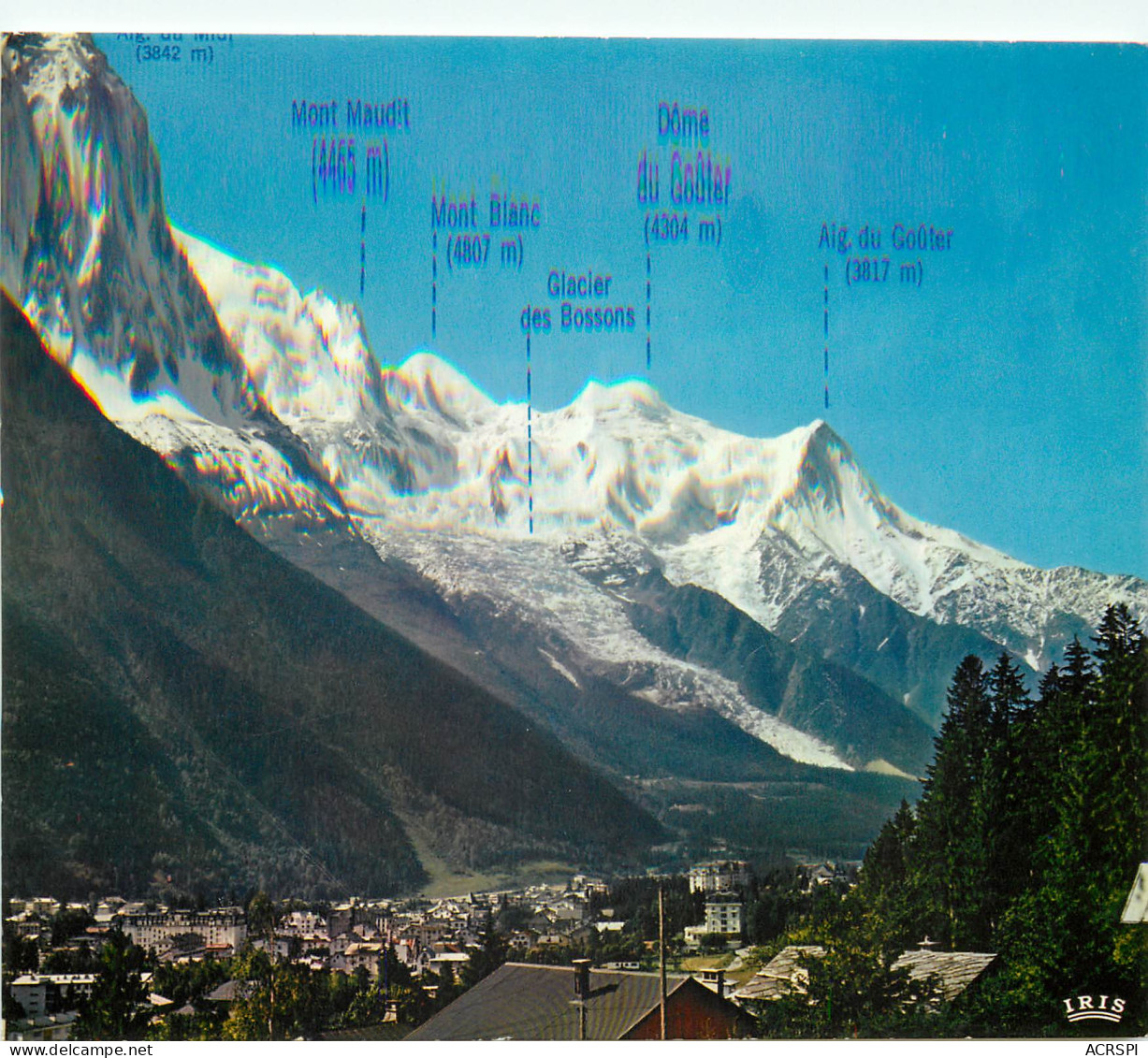 CHAMONIX MONT BLANC Vue D Ensemble De La Station Le Mont Blanc 13(scan Recto-verso) MD2582 - Chamonix-Mont-Blanc