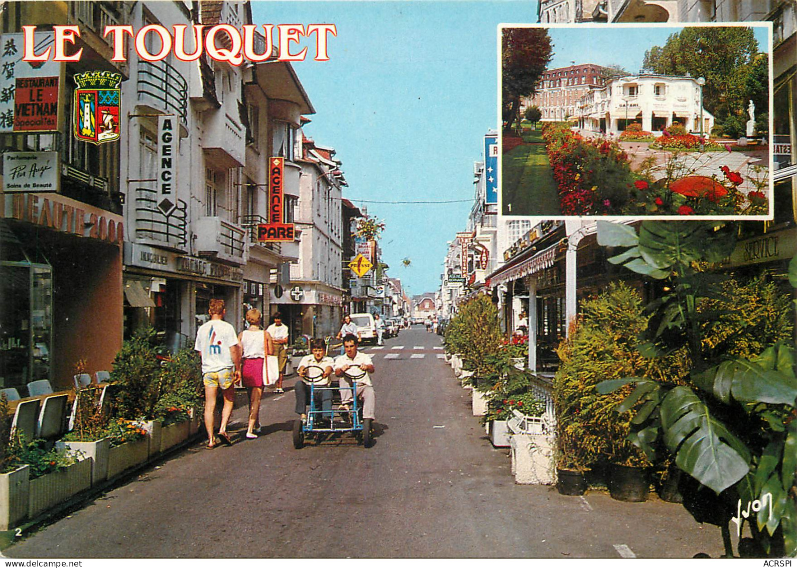 LE TOUQUET PARIS PLAGE L Hermitage La Rue De Paris 14(scan Recto-verso) MD2584 - Le Touquet