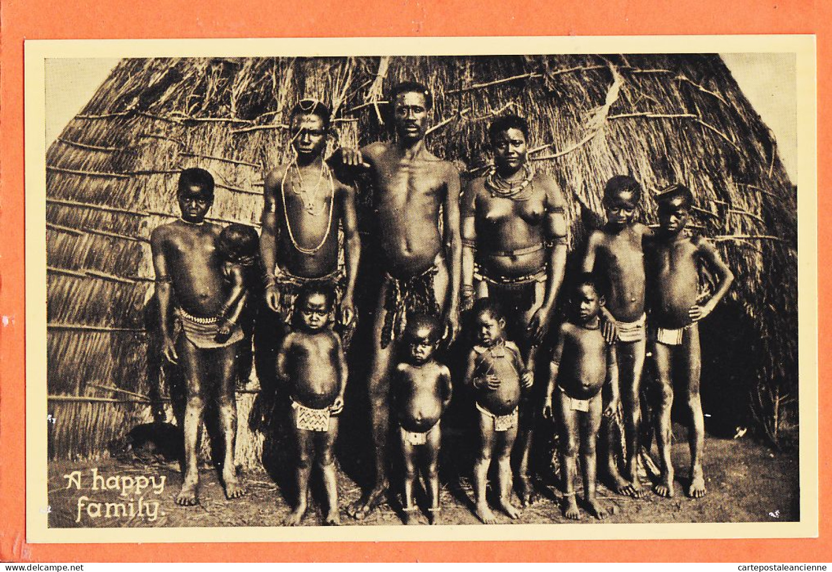 10534 / ⭐ ◉  ♥️ Ethnic South Africa Happy Family Famille Nombreuse Heureuse Hutte 1920s Afrique Sud NEWMAN Cape-Town - Afrique Du Sud