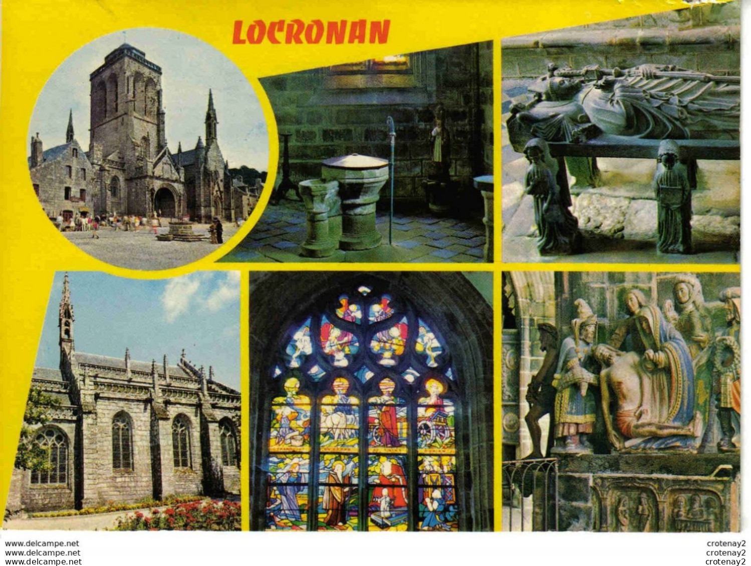 29 LOCRONAN Multivues N°115 L'Eglise Et L'intérieur VOIR DOS - Locronan