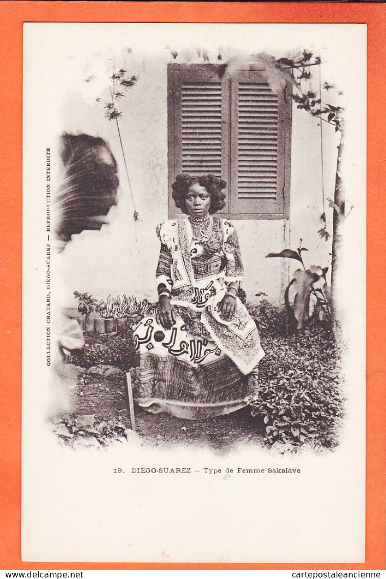 10542 / ⭐ ◉  Etat Parfait Ethnic DIEGO-SUAREZ Madagascar Type De Femme SAKALAVE 1900s Collection CHATARD 19 - Madagaskar