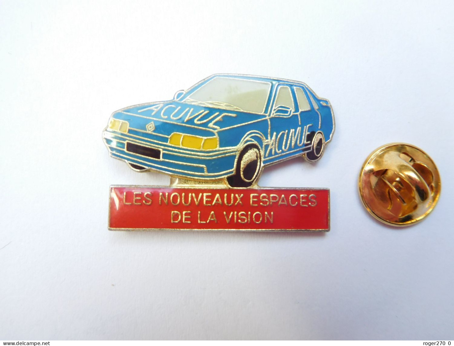 Beau Pin's , Auto Renault 21 , ACUVUE , Optique , Verso Quadrillé - Renault