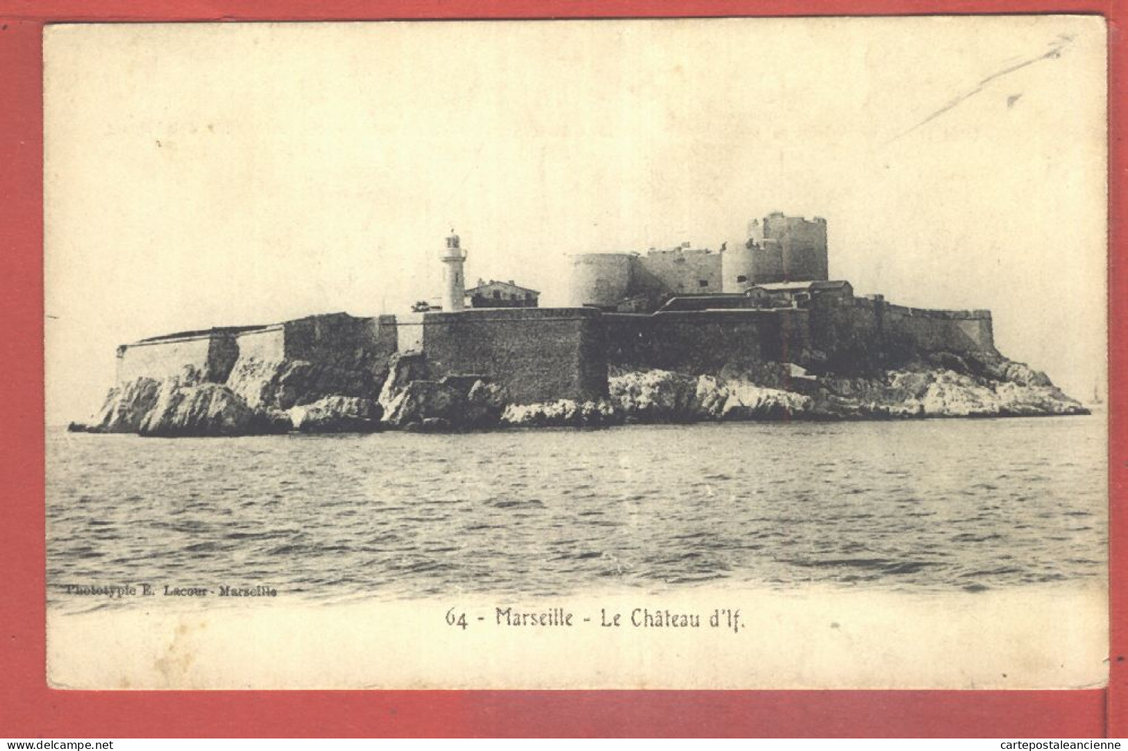 10757 ● MARSEILLE 13-Bouches Rhone Chateau D'IF 1910s Edition LACOUR N°64 - Château D'If, Frioul, Islands...