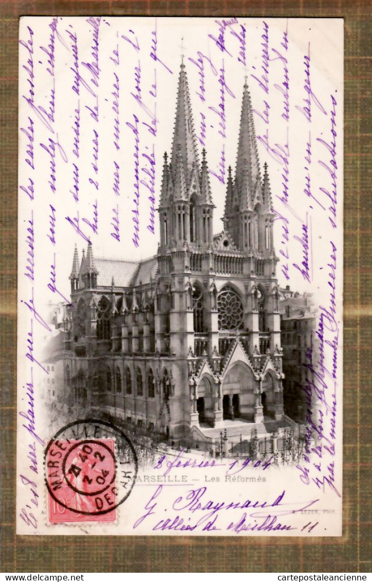 10734 ● MARSEILLE 13-Bouches Rhone Eglise Les REFORMES 02.02.1904 EditionLEZER - Otros Monumentos